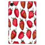 Samsung Galaxy Tab A8 10.5" SM-X200 ile Uyumlu Desenli Silikon Tablet Kılıfı, Çilek avonm-v-cvr452020