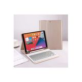 Samsung Galaxy Tab A8 Sm-X200 10.5 Inç Tablet Uyumlu Bluetooth Klavyeli Kılıf (Türkçe Klavye) Gold