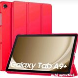 Samsung Galaxy Tab A9 Plus 11 inç Kılıf Akıllı Smart Uyku Modlu Standlı Şeffaf Smart Kapaklı Tablet Kılıfı Sm-x210 X213 X215 (Kırmızı)