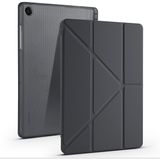 Samsung Galaxy Tab A9+ Plus / A11+ Plus Uyumlu Üçgen Standlı Uyandırma Fonksiyonlu Tablet Kılıfı - Siyah