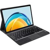 Samsung Galaxy Tab A9 Plus SM-X210 11 Inch Tablet Bluetooth Touchpad Klavye + Standlı Suni Deri Kı