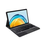 Samsung Galaxy Tab A9 Plus SM-X210 11 Inch Tablet Bluetooth Touchpad Klavye + Standlı Suni Deri Kılıf -Bkk5 - Çok Renkli