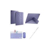 Samsung Galaxy Tab A9 Plus X210 11'' Uyumlu Standlı Kılıf Dokunmatik Kalem ve Klavye Mouse 3'lü Set - Lavanta