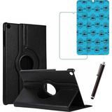 Samsung Galaxy Tab A9 X110 Uyumlu Tablet Kılıfı Cam Ekran Koruyucu Kalem Set - Siyah