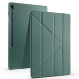 Samsung Galaxy Tab S10 FE Plus 13.1 inç Uyumlu Tablet Kılıfı – Kalem Bölmeli, Standlı, Tri-Folding Akıllı Kapak, Manyetik Otomatik Uyku/Uyanma Özellikli, İnce ve Dayanıklı Koruma (Koyu Yeşil)