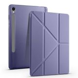Samsung Galaxy Tab S10 FE Plus 13.1 inç Uyumlu Tablet Kılıfı – Kalem Bölmeli, Standlı, Tri-Folding Akıllı Kapak, Manyetik Otomatik Uyku/Uyanma Özellikli, İnce ve Dayanıklı Koruma (Lavander)