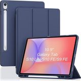 Samsung Galaxy Tab S10 Fe / S10 Lite / S9 Fe 10.9 Inç ile Uyumlu Premium Tablet Kılıfı – Yumuşak Arka Kapak, Stand Özellikli, Otomatik Uyandırma/uyku Fonksiyonlu, Darbe Korumalı Yüksek Koruyuculu Kılıf - Lacivert