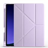 Samsung Galaxy Tab S10 Lite SM-X400 / SM-X406B Kılıf 10.9 inç Kalem Bölmeli Silikon Tablet Kılıfı Lila