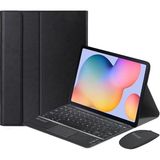 Samsung Galaxy Tab S10 Lite Uyumlu Bluetooth Touchpad Klavye+Bluetooth Mouse+Standlı Kılıf- Siyah