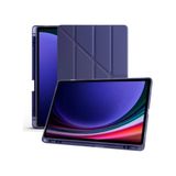 Samsung Galaxy Tab S10 Plus X820 12.4 İnç Uyumlu Tablet Kılıfı – Kalemlikli, Katlanabilir Smart Cover, Stand Özellikli, Darbe Emici Arka Koruma, İnce ve Hafif Tasarım (Lacivert)