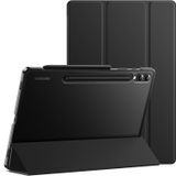 Samsung Galaxy Tab S10 Plus/Tab S9 Plus 12.4 Inç S Pen Tutucu Yumuşak Standı Tablet Kılıfı (Siyah)