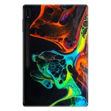 Samsung Galaxy Tab S10 Ultra SM-X920 14.6" ile Uyumlu Desenli Silikon Kılıf, Boyaların Dansı, Çok Renkli avonm-v-cvr454399