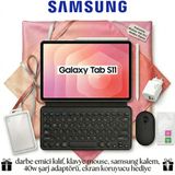 Samsung Galaxy Tab S11: 11" Dynamic Amoled 2x Ekran, Yapay Zeka Destekli Akıllı Notlar, IP68 Suya Dayanıklı - S-Pen Kalem+Darbe Dayanıklı Kılıf+Klavye Mouse+ Ekran Koruyucu+ 40W Şarj Adaptör Hediyeli - 128 GB - Gri
