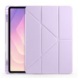 Samsung Galaxy Tab S11 Sm-X730 / Sm-X736 Kılıf 11 inç Kalem Bölmeli Silikon Tablet Kılıfı Lila