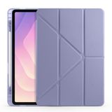 Samsung Galaxy Tab S11 Sm-X730 / Sm-X736 Kılıf 11 inç Kalem Bölmeli Silikon Tablet Kılıfı Mor