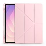 Samsung Galaxy Tab S11 Sm-X730 / Sm-X736 Kılıf 11 inç Kalem Bölmeli Silikon Tablet Kılıfı Rose Gold