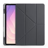 Samsung Galaxy Tab S11 Sm-X730 / Sm-X736 Kılıf 11 inç Kalem Bölmeli Silikon Tablet Kılıfı Siyah