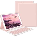 Samsung Galaxy Tab S6 Lite 2024 P620 P610 ile uyumlu Kılıf Kablosuz Klavyeli Case Mobax 13-15-17 Pembe Açık