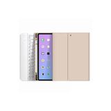 Samsung Galaxy Tab S6 Lite P610/P613 Tablet Uyumlu Bluetooth Klavyeli Kılıf (Türkçe Klavye) - Gold