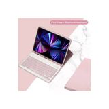 Samsung Galaxy Tab S6 Lite P610/P613 Tablet Uyumlu Bluetooth Klavyeli Kılıf (Türkçe Klavye) Pembe
