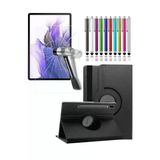Samsung Galaxy Tab S7 Fe SM-T737 / T736 / T733 / T730) 12.4 Inç Kılıf Tablet Kılıfı 3lü Set - Siyah