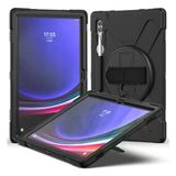 Samsung Galaxy Tab S8 / Tab S7 11 İnc Uyumlu Defender Standlı Zırhlı Silikon Tablet Kılıfı (Siyah)