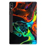 Samsung Galaxy Tab S9 FE Plus SM-X610 12.4" ile Uyumlu Desenli Silikon Kılıf, Boyaların Dansı, Çok Renkli avonm-v-cvr453603