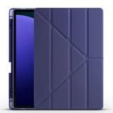 Samsung Galaxy Tab S9 Fe Plus SM-X610 / SM-X616 Kılıf 12.4 inç Kalem Bölmeli Silikon Tablet Kılıfı Lacivert