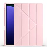 Samsung Galaxy Tab S9 Fe Plus SM-X610 / SM-X616 Kılıf 12.4 inç Kalem Bölmeli Silikon Tablet Kılıfı Rose Gold