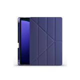 Samsung Galaxy Tab S9 Fe Plus Uyumlu Kılıf Zore Tri Folding Kalem Bölmeli Standlı Kılıf, Lacivert