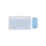 Samsung Galaxy Tab S9 FE Plus X610 12.4 '' İle Uyumlu Bluetooth Özellikli Klavye Mouse Set Açık Mavi