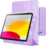 Samsung Galaxy Tab S9 Fe / S10 Fe / Tab S10 Lite 10.9inç Uyumlu Kılıf Manyetik Kalem Için Kilit Yuvalı Akıllı Slim Magic Kapak Katlanabilir Standlı Tablet Kılıfı - Galaxy S10Fe/S9Fe10.9inç - Lila