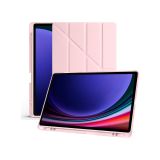 Samsung Galaxy Tab S9 Plus X810 / S9 FE Plus x610 12.4 İnç Uyumlu Akıllı Tablet Kılıfı – Katlanabilir Kapaklı, Kalemlikli, Stand Fonksiyonlu, Smart Cover Otomatik Uyandırma (Rose Gold)