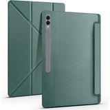 Samsung Galaxy Tab S9 Ultra 14.5” Uyumlu Katlanabilir Standlı Kalem Bölmeli Tablet Kılıfı - Koyu Yeşil