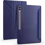 Samsung Galaxy Tab S9 Ultra 14.5” Uyumlu Katlanabilir Standlı Kalem Bölmeli Tablet Kılıfı - Lacivert
