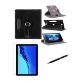 Samsung Galaxy Tab SM-T510 10.1'' Uyumlu Üniversal Dönerli Standlı Tablet Kılıfı +Dokunmatik Kalem