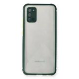 Samsung Galaxy Uyumlu A02s Kılıf Miami Şeffaf Silikon - Koyu Yeşil