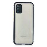 Samsung Galaxy Uyumlu A02s Kılıf Miami Şeffaf Silikon - Lacivert