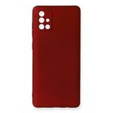 Samsung Galaxy Uyumlu A71 Kılıf First Silikon - Bordo