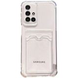 Samsung Galaxy Uyumlu A71 Kılıf Kamera Korumalı Kartlıklı Darbe Emici Özellikli Şeffaf Silikon Kapak