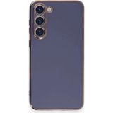 Samsung Galaxy Uyumlu S23 Plus Kılıf Volet Silikon - Mavi