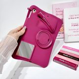 Samsung Galaxy Uyumlu Tab A11 Plus / A9 Plus 11inç X230 X210 Kılıf 3d Rujlu Aynalı Askılı Standlı Silikon Kapak Kılıf 27-wine-red