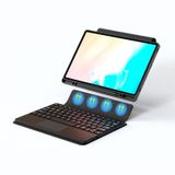Samsung Galaxy Uyumlu Tab S10 Fe Kılıf Bluetooh Bağlantılı Stand Klavyeli Tablet Touch Pad Yumuşak Tuş Siyah