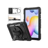 Samsung Galaxy Uyumlu Tab S6 Lite 10.4" P610/p620 Kılıf Defender Tank Zırh Silikon Askılı Tablet Kılıfı Kılıf cok-renkli