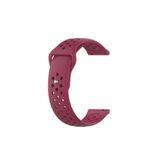 Samsung Galaxy Watch 3 41 Mm(Sm-R850) Icin Delikli Silikon Kordon Bordo