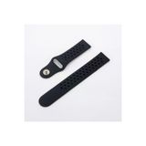 Samsung Galaxy Watch 3 41 Mm(Sm-R850) Icin Delikli Silikon Kordon Fume Siyah