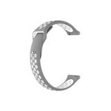 Samsung Galaxy Watch 3 41 Mm(Sm-R850) Icin Delikli Silikon Kordon Gri Beyaz