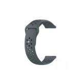 Samsung Galaxy Watch 3 41 Mm(Sm-R850) Icin Delikli Silikon Kordon Gri