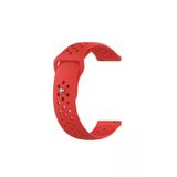 Samsung Galaxy Watch 3 41 Mm(Sm-R850) Icin Delikli Silikon Kordon Kirmizi