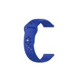 Samsung Galaxy Watch 3 41 Mm(Sm-R850) Icin Delikli Silikon Kordon Koyu Mavi